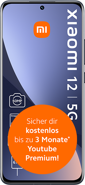PremiumSIM LTE All 10 GB + Xiaomi 12 Gray - 32,99 EUR monatlich