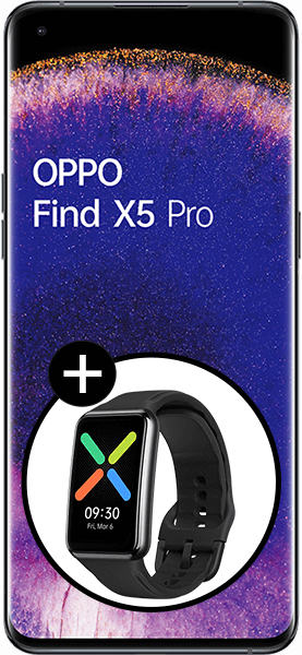 OPPO Find X5 Pro Glaze Black + OPPO Watch Free